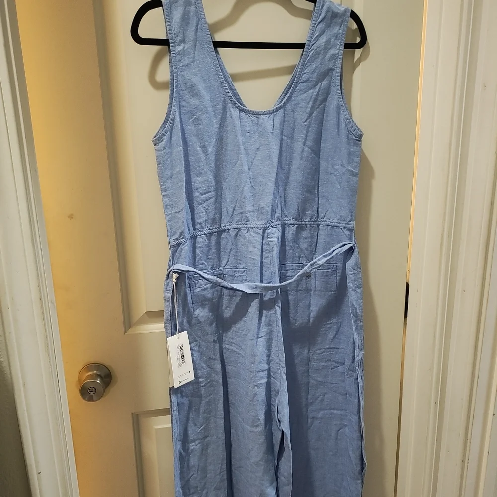 Carve Designs Blue Sleeveless V-Neck Pantsuit - Picture 2 of 6